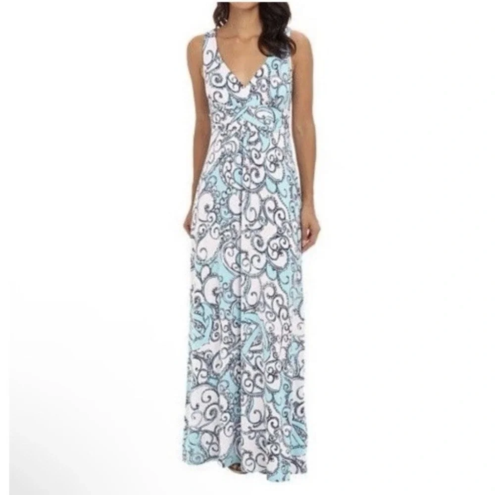 lilly pulitzer sloane maxi dress Lilly Pulitzer NWT Sloane Maxi Dress Pop Up For The Halibut Size L